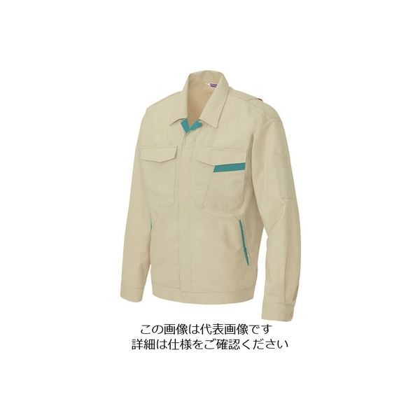 アイトス 長袖サマージャンパー(男女兼用) アースグリーン×ターコイズ M 961-005-M 1着 144-6864（直送品）