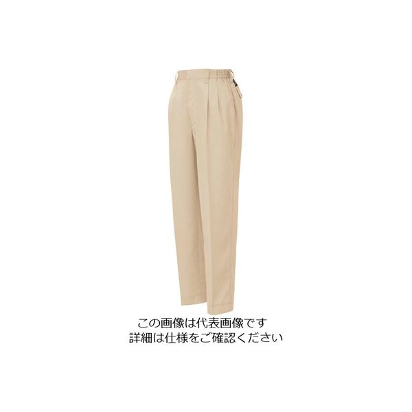 アイトス レディースシャーリングパンツ(2タック) ベージュ LL 5373-002-LL 1着 143-0414（直送品）