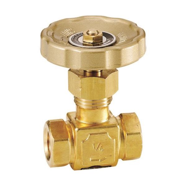 フジキン Fujikin 黄銅製ニードルバルブ1/8B DH-12A-R 1個 850-4757（直送品）