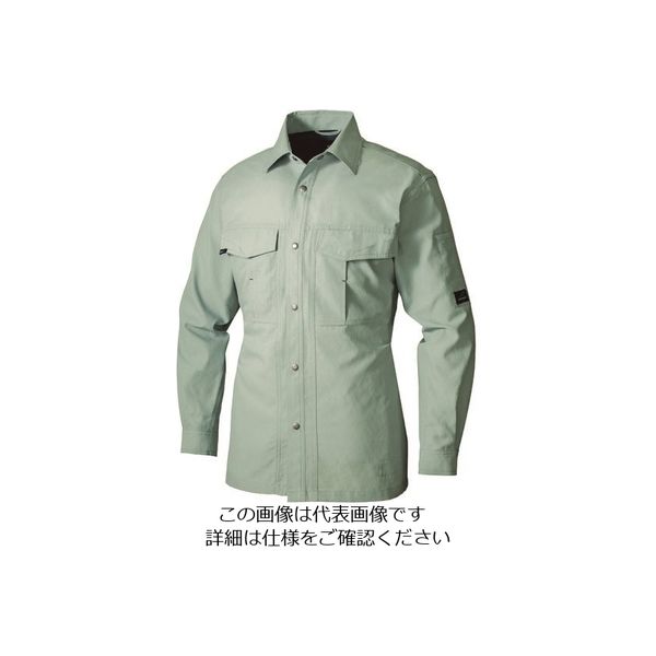 アイトス 長袖シャツ(男女兼用) アースグリーン 6L 1635-005-6L 1着 142-9756（直送品）