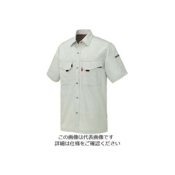 アイトス 半袖シャツ(男女兼用) シルバーグレー 3L 5536-004-3L 1着 143-3001（直送品）