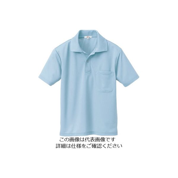 アイトス 吸汗速乾(クールコンフォート)半袖ポロシャツ(男女兼用) サックス 3L 10579-007-3L 1着 142-9965（直送品）