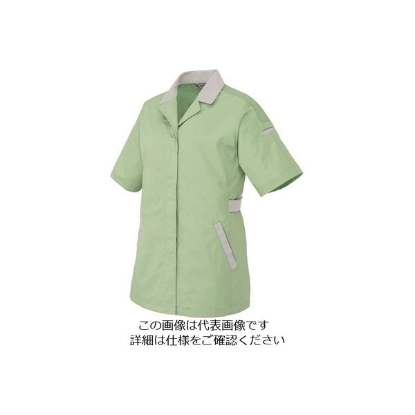 アイトス 半袖スモック グリーン×シルバーグレー 5L 5328-015-5L 1着 143-9089（直送品）