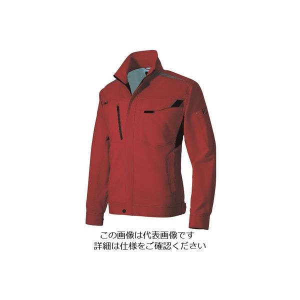 アイトス 長袖サマーブルゾン(男女兼用) レッド SS 2530-009-SS 1着 144-5303（直送品）