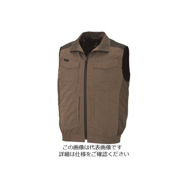 アイトス 空調服用ベスト(空調服TM) モカ 6L AZ30697-024-6L 1着 213-8986（直送品）