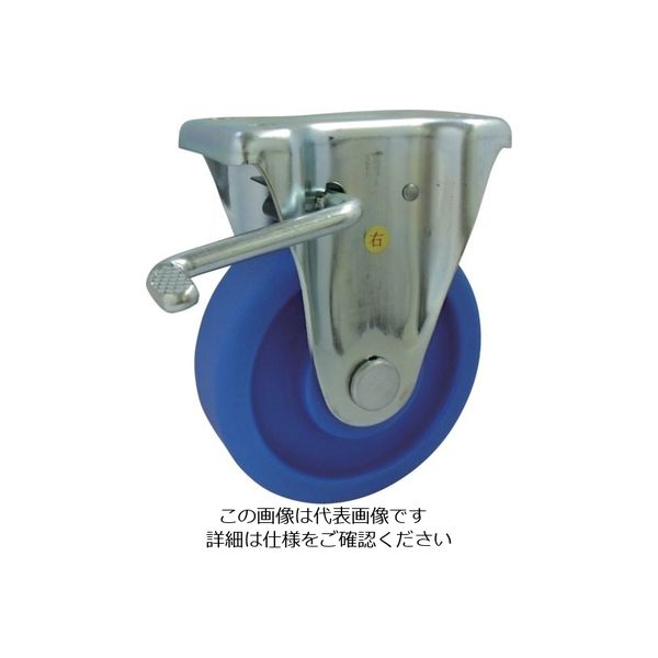 ヨドノ MCナイロン車輪(ベアリング入)プレス製固定金具ストッパー付 MCVB-KB100 1個 133-7608（直送品）