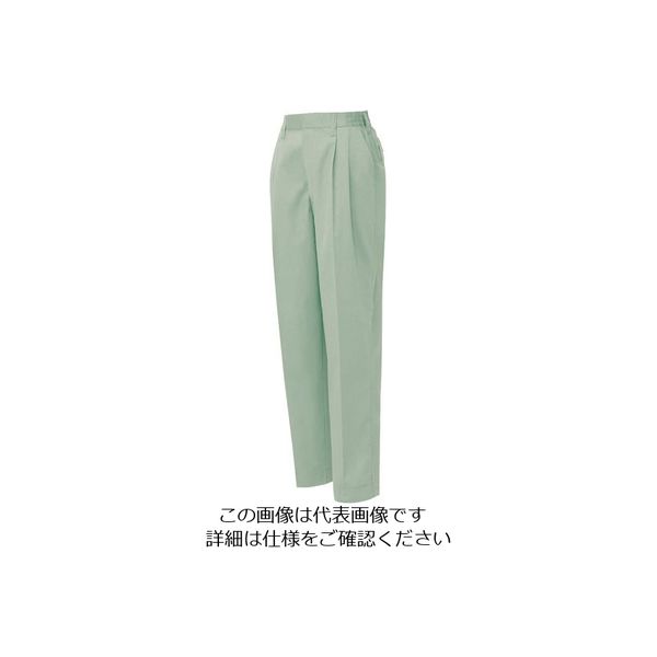アイトス レディースシャーリングパンツ(2タック) グリーン 4L 5323-015-4L 1着 138-2466（直送品）