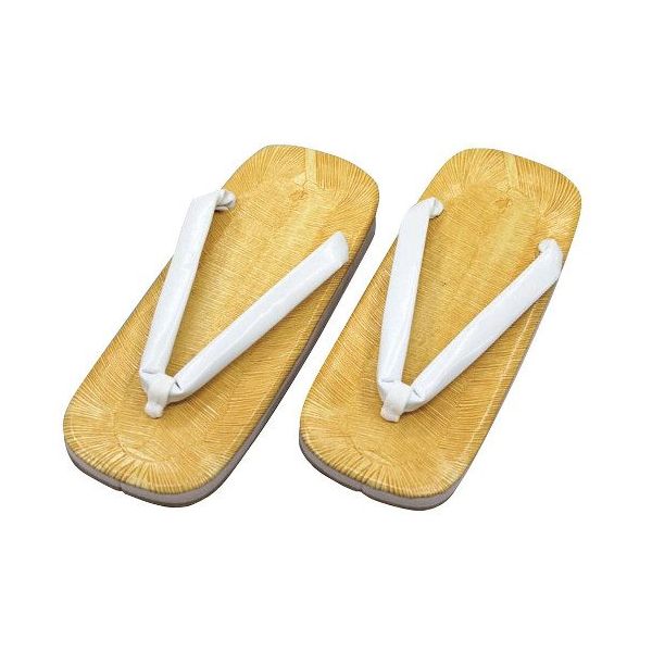 エキヤ産業 雪駄 黄チバサンド底 #44 大 白丸 6826700 1個 63-7229-56（直送品）