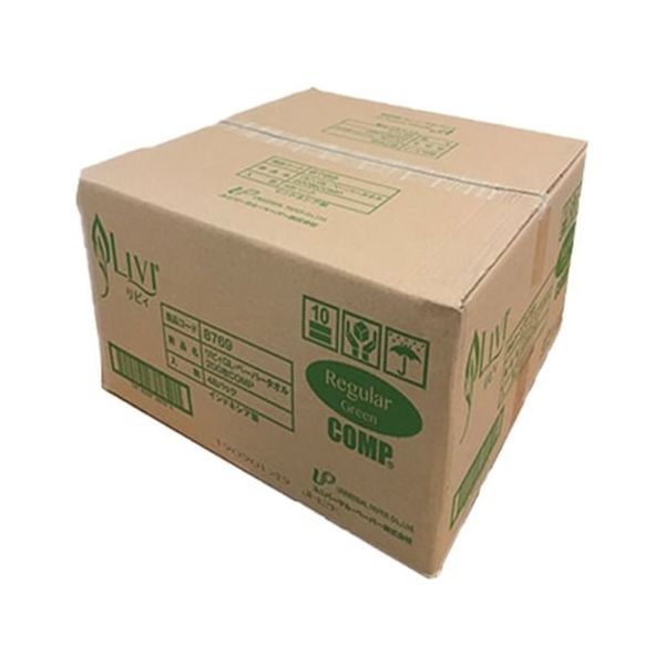 8769リビィGL ペーパータオル レギュラー 中判COMP 220×215mm (200枚×24個)×2包入 65-3863-94（直送品）