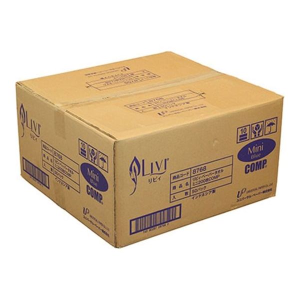 8768リビィ ペーパータオル ミニ 小判COMP 220×170mm (200枚×25個)×2包入 65-3863-93（直送品）