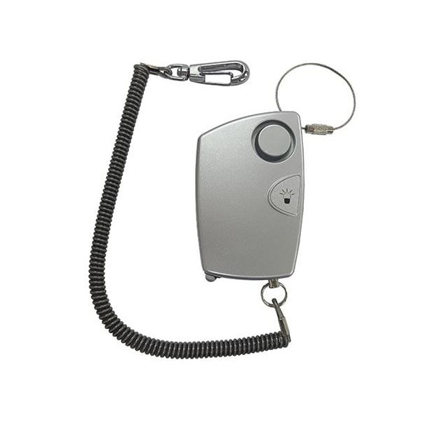 ヨシオ 業務用SOS防犯ブザー LEDライト付き シルバーコイルロープ 10個入 SSB-004 1式(10個) 68-1985-77（直送品）