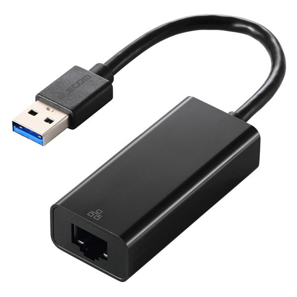 有線LANアダプター USB-A 1000Mbps 高速通信 USB3.2 Gen1 黒 EDC-GUA3V3-B エレコム 1個（直送品）