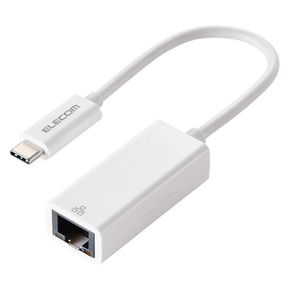 有線LANアダプター USB Type-C 1000Mbps 高速通信 ホワイト EDC-GUC3V3-W エレコム 1個（直送品）
