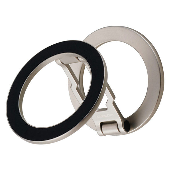 スマホスタンド 両面マグネット 折りたたみ 360度回転 角度調整 ゴールド P-DSCMPWM01GD エレコム 1個（直送品）