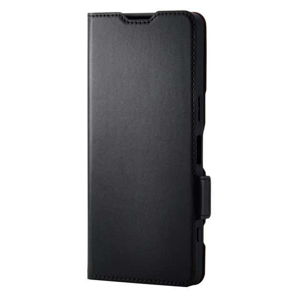 Xperia 1 VII ケース レザー 手帳型 マグネット ブラック PM-X251PLFMGBK エレコム 1個（直送品）