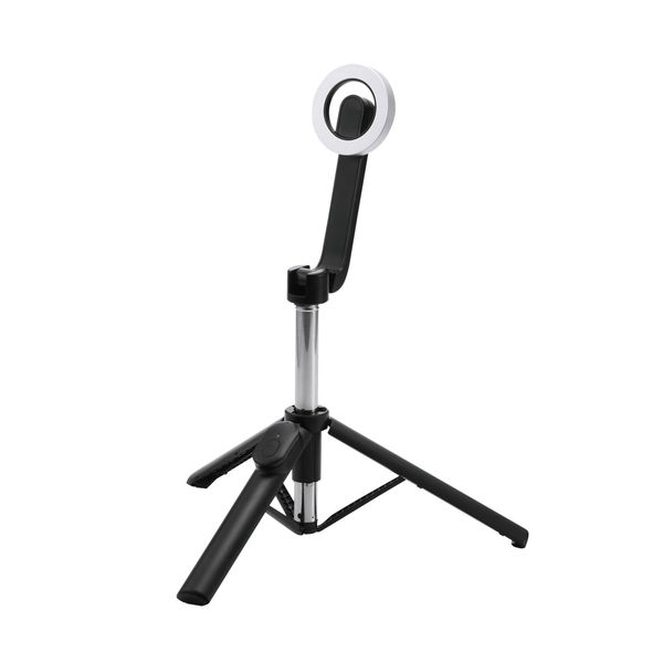 三脚 自撮り棒 マグネット スマホスタンド 最大970mm 360度回転 ブラック P-STSRM01085BK エレコム 1個（直送品）