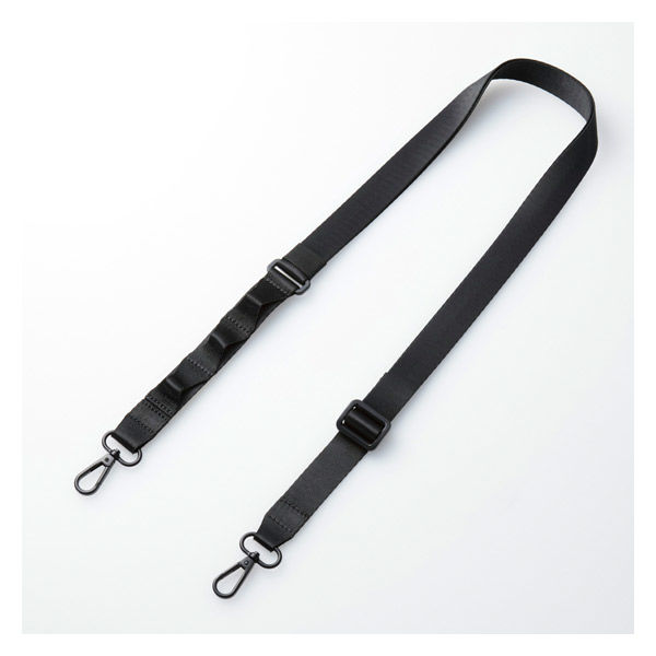 スマホショルダー ストラップ 97~150cm 長さ調整可 ループ付 ディープブラック PWSTSDH1FLPBK エレコム 1個（直送品）