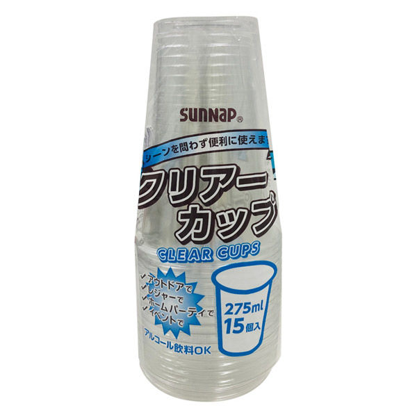 サンナップ クリアーカップ C2715ZWH 1セット(1パック(15個入)×120)（直送品）