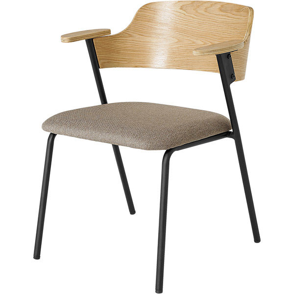 軒先渡し】萩原 ダイニングチェア ナチュラル/ライトグレー LC