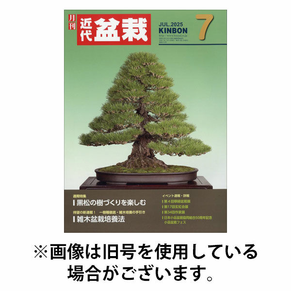 月刊 近代盆栽 2025/10/03発売号から1年(12冊)(雑誌)（直送品）