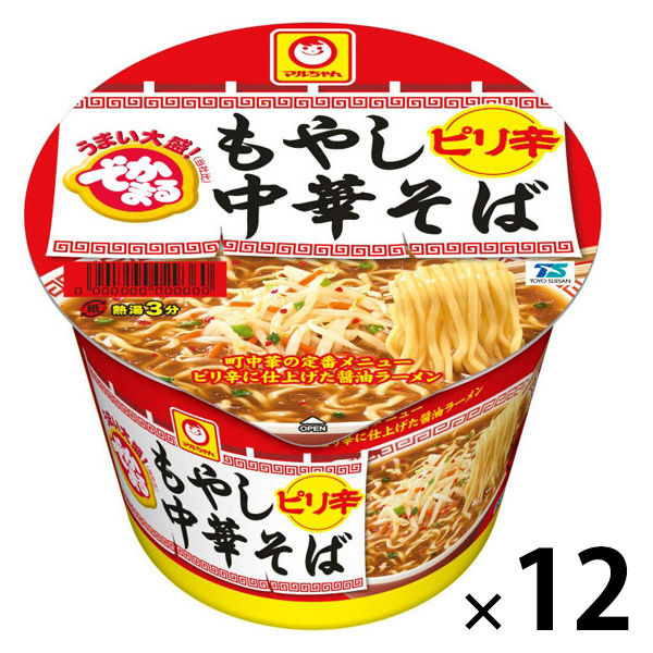 【まるちゃん】商品 マルちゃん でかまる もやし中華そば ピリ辛 158g 1セット（1個