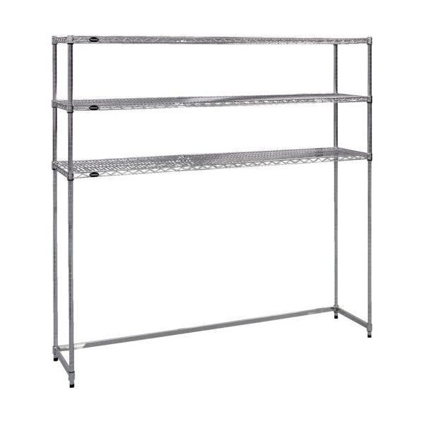 トラスコ中山 TRUSCO スチール製メッシュラック下段開放型 W1824XD457XH1533 棚板3枚 TMESB5643 1台（直送品）