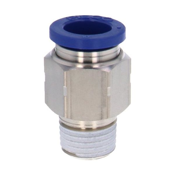 日本ピスコ PISCO 耐腐蝕用ワンタッチ継手 チューブフィッティングSUS304 PC10-02SUS 1個 559-0488（直送品）