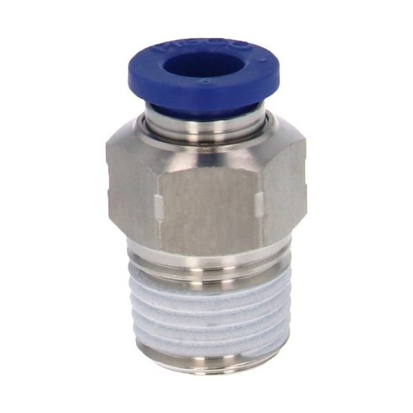 日本ピスコ PISCO 耐腐蝕用ワンタッチ継手 チューブフィッティングSUS304 PC6-02SUS 1個 558-8962（直送品）