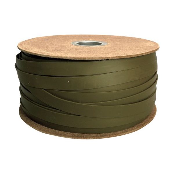 ユタカメイク ゴム 平ゴムドラム巻 押出成形タイプ 20mm×100m ODグリーン PRT-E101 1巻 595-2391（直送品）