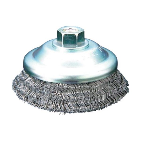 高島産業 ベベルブラシ 電動工具用 OR式ベベル型 90xM10x73 SUSー0.3 BMSOR-090 1個 589-6305（直送品）