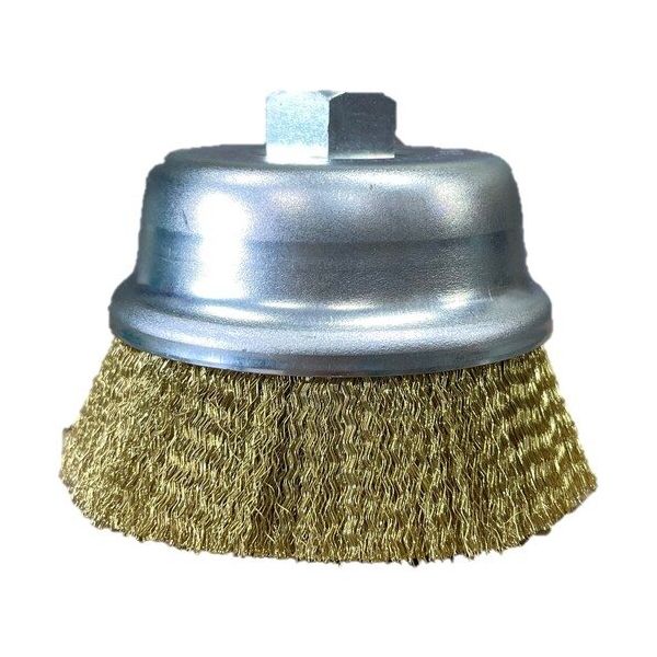 高島産業 カップブラシ 電動工具用 カップ型 75xM10x25x68 真鍮ー0.15 CMB-075 1個 591-9578（直送品）