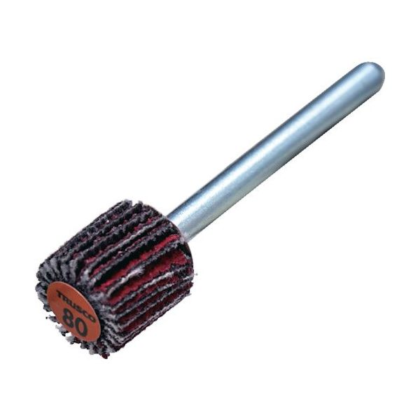 TRUSCO セラミックフラップホイール 軸径3mm #80 外径10×幅10×軸長30 (10個入) TCF1010-CE-80（直送品）