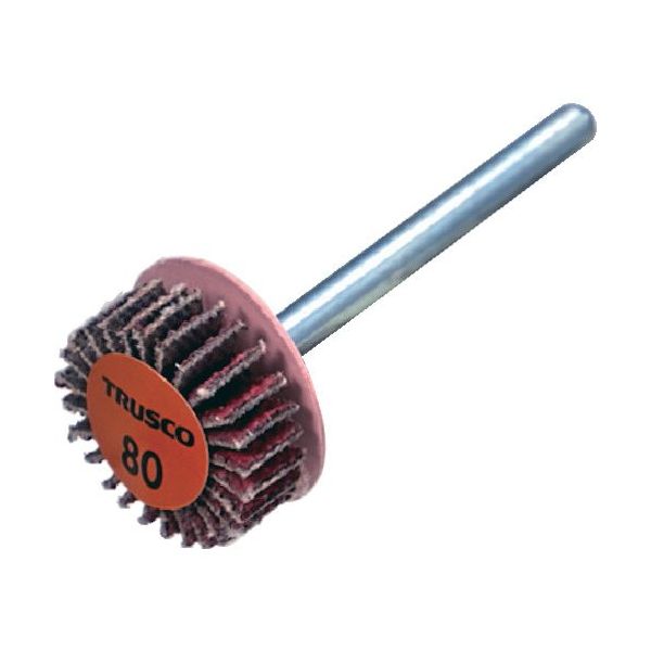 TRUSCO セラミックフラップホイール 軸径3mm #80 外径15×幅5×軸長30 (10個入) TCF1505-CE-80（直送品）