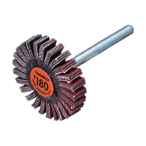 TRUSCO セラミックフラップホイール 軸径3mm #180 外径20×幅5×軸長30 (10個入) TCF2005-CE-180（直送品）