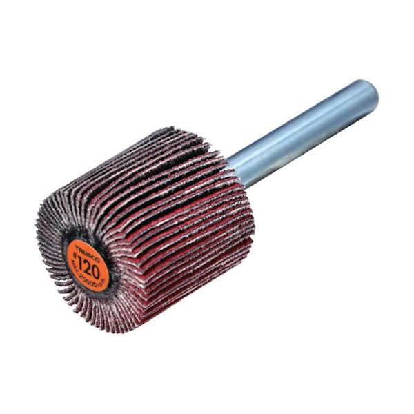 TRUSCO セラミックフラップホイール 軸径6mm #120 外径25×幅25×軸長40 (5個入) TCF2525-CE-120（直送品）