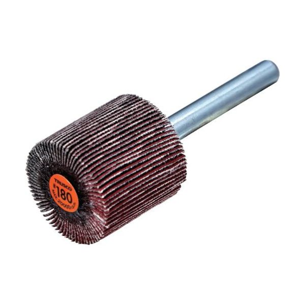 TRUSCO セラミックフラップホイール 軸径6mm #180 外径25×幅25×軸長40 (5個入) TCF2525-CE-180（直送品）