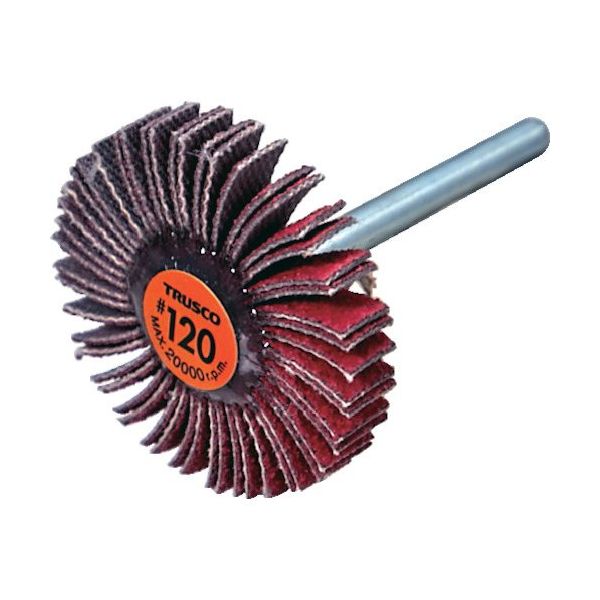 TRUSCO セラミックフラップホイール 軸径3mm #120 外径30×幅5×軸長30 (10個入) TCF3005-CE-120（直送品）