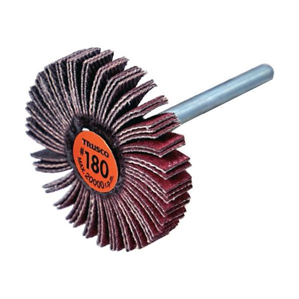 TRUSCO セラミックフラップホイール 軸径3mm #180 外径30×幅5×軸長30 (10個入) TCF3005-CE-180（直送品）