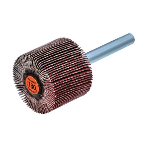 TRUSCO セラミックフラップホイール 軸径6mm #180 外径30×幅25×軸長40 (5個入) TCF3025-CE-180（直送品）