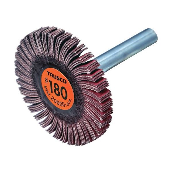 TRUSCO セラミックフラップホイール 軸径6mm #180 外径40×幅5×軸長40 (5個入) TCF4005-CE-180（直送品）