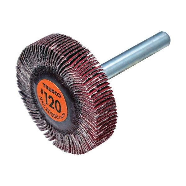 TRUSCO セラミックフラップホイール 軸径6mm #120 外径40×幅10×軸長40 (5個入) TCF4010-CE-120（直送品）