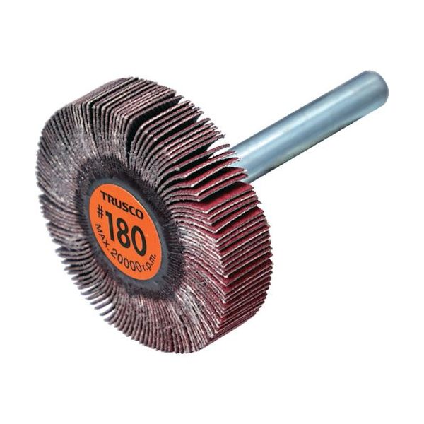TRUSCO セラミックフラップホイール 軸径6mm #180 外径40×幅10×軸長40 (5個入) TCF4010-CE-180（直送品）