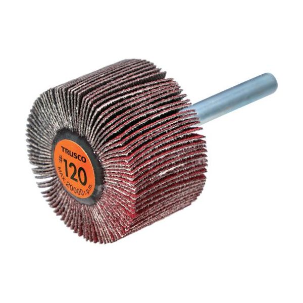 TRUSCO セラミックフラップホイール 軸径6mm #120 外径40×幅25×軸長40 (5個入) TCF4025-CE-120（直送品）