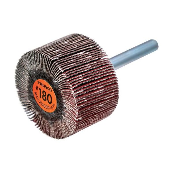 TRUSCO セラミックフラップホイール 軸径6mm #180 外径40×幅25×軸長40 (5個入) TCF4025-CE-180（直送品）