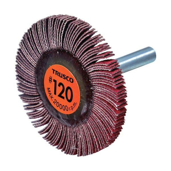 TRUSCO セラミックフラップホイール 軸径6mm #120 外径50×幅5×軸長40 (5個入) TCF5005-CE-120（直送品）