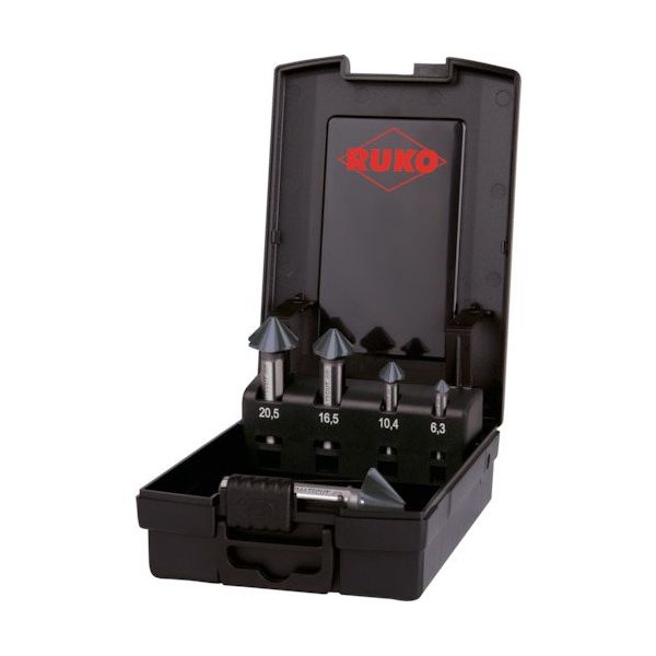 RUKO 不等分割4枚刃カウンターシンク 4S 「アルティメットカット」 5本組セット ルナテックコーティング 102891PRO 1セット（直送品）