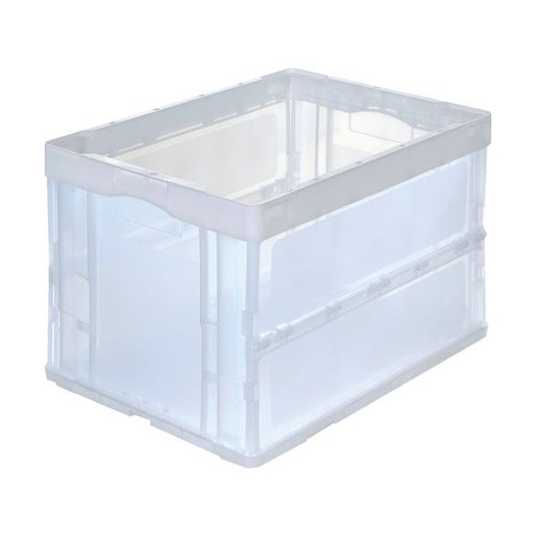 トラスコ中山 TRUSCO オリコン 折りたたみコンテナ50L 透明 CR-S50N2-TM 1個 654-8118（直送品）