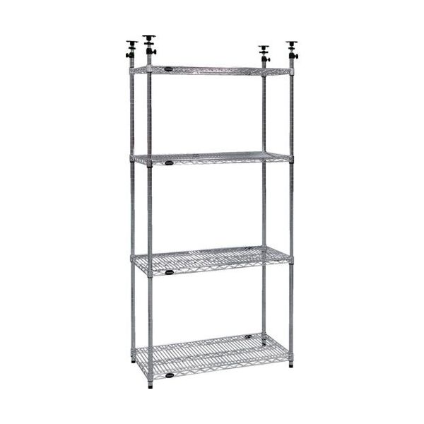 トラスコ中山 TRUSCO スチール製メッシュテンションラック W905XD305XH1978ー2478 4段 TMET334 1台（直送品）