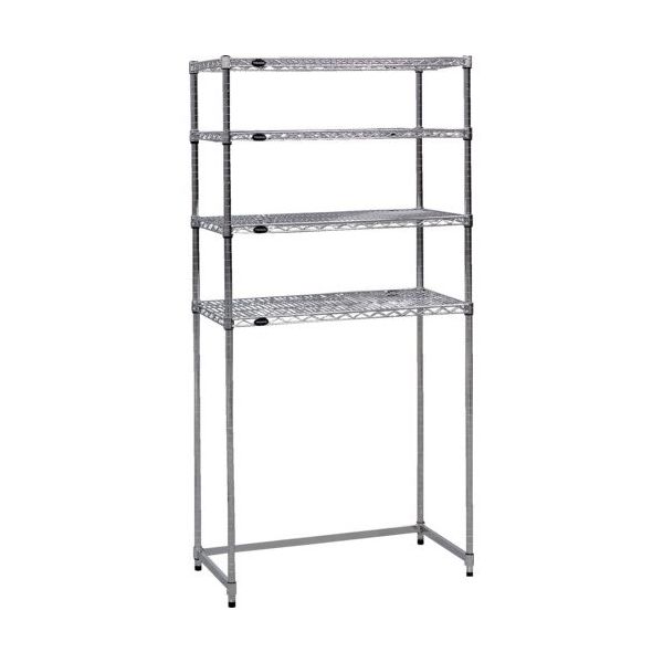 トラスコ中山 TRUSCO スチール製メッシュラック下段開放型 W905XD609XH1533 棚板4枚 TMESB5364 1台（直送品）