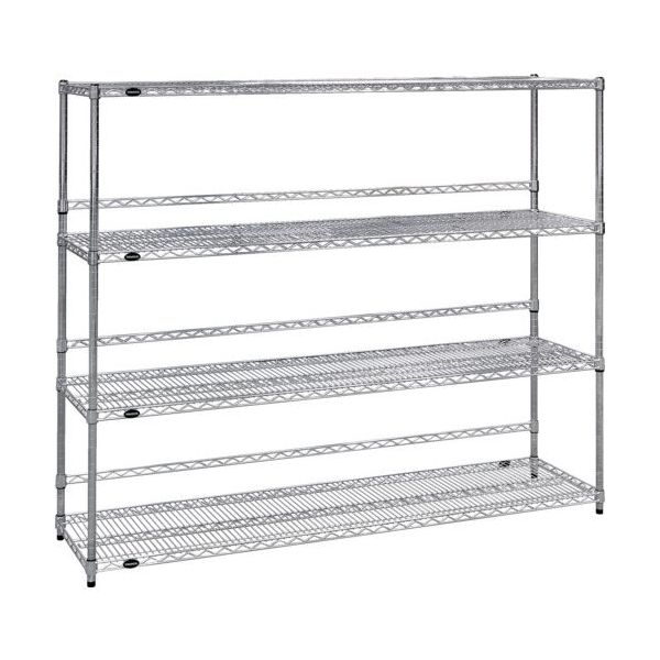 トラスコ中山 TRUSCO スチール製メッシュラック W1824XD457XH1533 4段 バックバー付 TMEBB5644 1台（直送品）